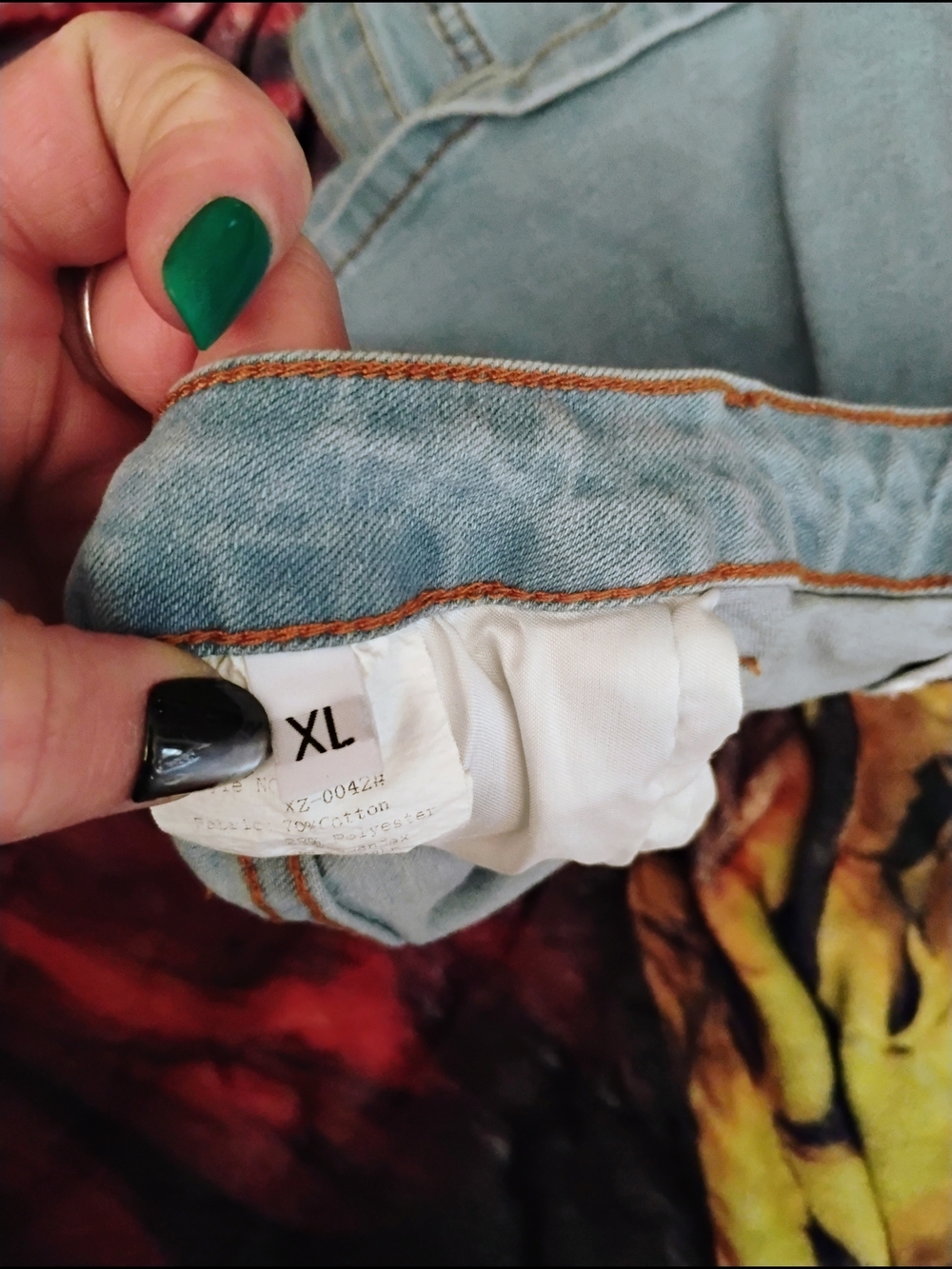 Light Blue Denim Ruffle Mini Skirt - Picture 4 of 4